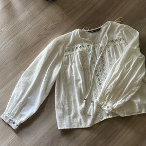 Zara Lenin blouse jacket. Balloon sleeve